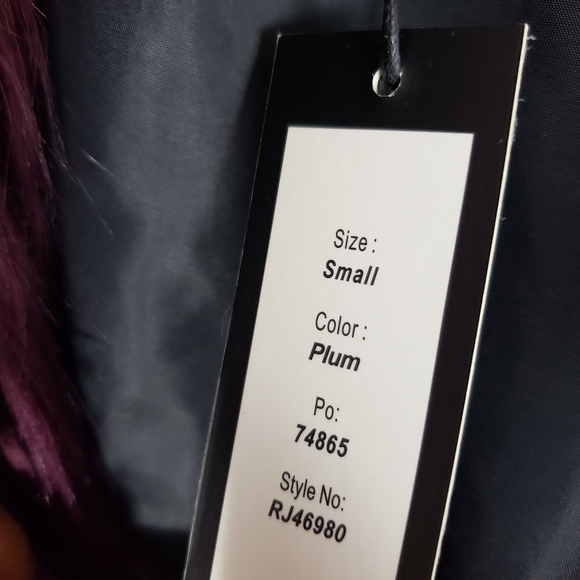 Romeo Juliet Couture Faux Fur Vest Size S Plum - Picture 5 of 8